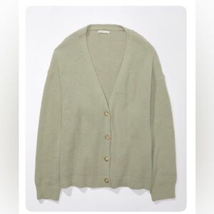 American Eagle - Women's Sage Green Cardigan Sweater - S
